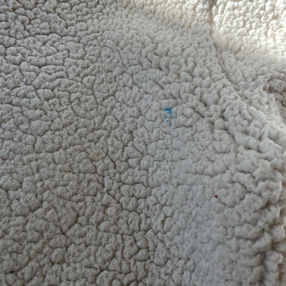 🌿Columbia fleece jacket - girls, size 10, off white/cream color blue trim🌿 - Picture 10 of 10